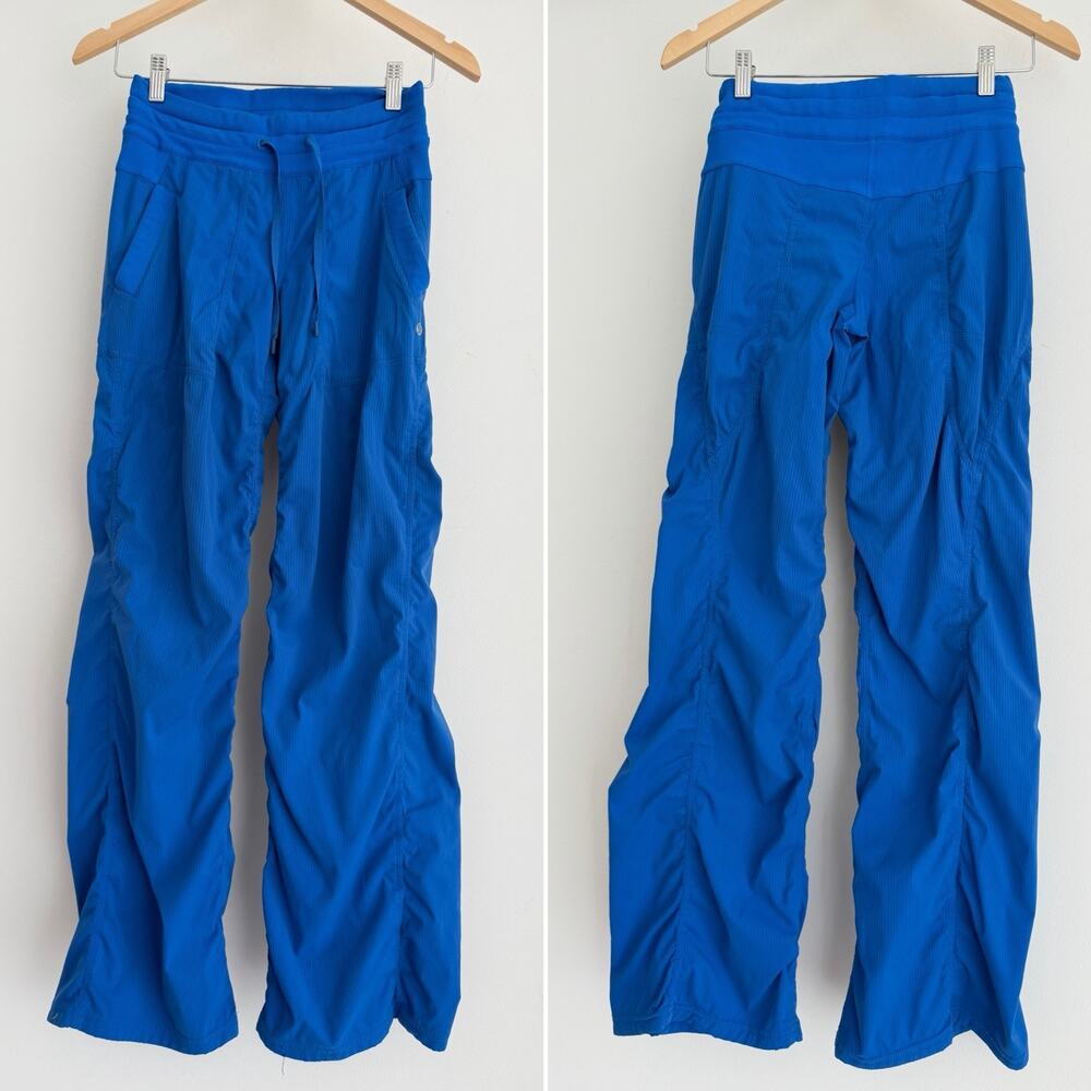 Lululemon Dance Studio Pants Womens 2 Baroque Blue Unlined Full Length 31''